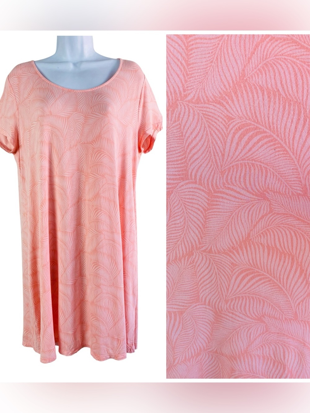Soma Cool Nights Short Sleeve Sleep Shirt Size M